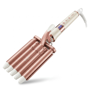 white background, 5 ceramic barrels hair curler from VGR