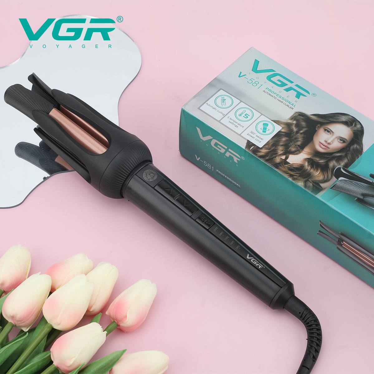 مكواة تجعيد الشعر الأوتوماتيكية VGR V-581 - الصورة 2