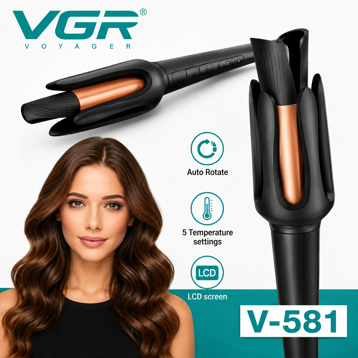 مكواة تجعيد الشعر الأوتوماتيكية VGR V-581 - الصورة 6